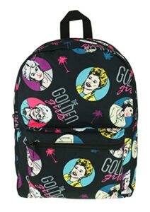 kbnl golden girls sitcom series all over print sublimated backpack – 64969, black