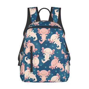 axolotl backpack bookbag casual large laptop lightweight backpacks multipurpose daypack for men women