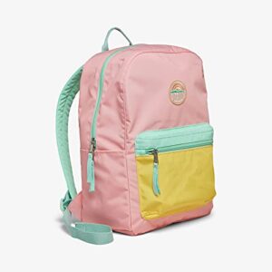 Pura Vida Color Block Backpack Travel Bag - 400D Polyester, Vintage Patch - Large Capacity, 29 Liters