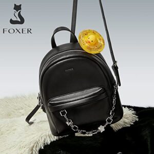 FOXLOVER Genuine Leather Backpack for Women Fashion Convertible Travel Bags Ladies Shoulder Bag College Daypack Small Purses