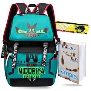 izuku backpack mha backpack deku backpack with izuku journal notebook