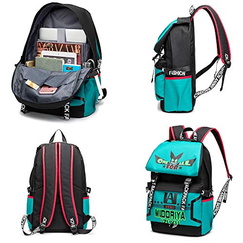 Izuku Backpack MHA Backpack Deku Backpack with Izuku Journal Notebook