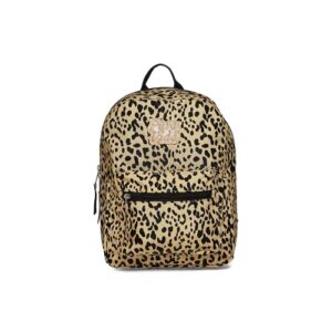 pura vida leopard mini daypack backpack travel bag – 400d polyester, brand patch – 12 liters