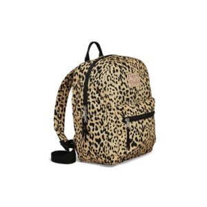 Pura Vida Leopard Mini Daypack Backpack Travel Bag - 400D Polyester, Brand Patch - 12 Liters
