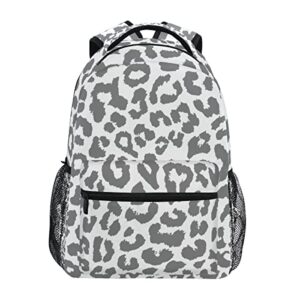 nerxy snow leopard backpack for school – cheetah spots school backpack white white grey animal skin school bag laptop book bag fits 14 inch laptop rucksack daypack