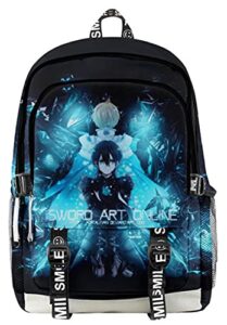 wanhongyue anime sword art online sao 3d printed backpack school bag boys girls student laptop rucksack casual daypack bookbag 1157/9