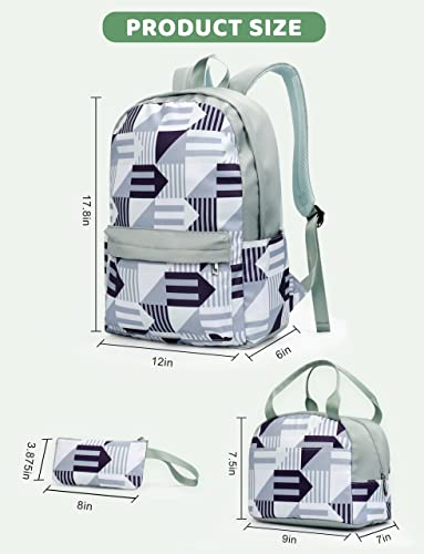 Ejqcmz Backpack for Kids, Boys Preschool Backpack with Lunch Box and Pen Bag, School Bookbag Set Middle-School Elementary Bookbags for Girls-Boys(JA001)