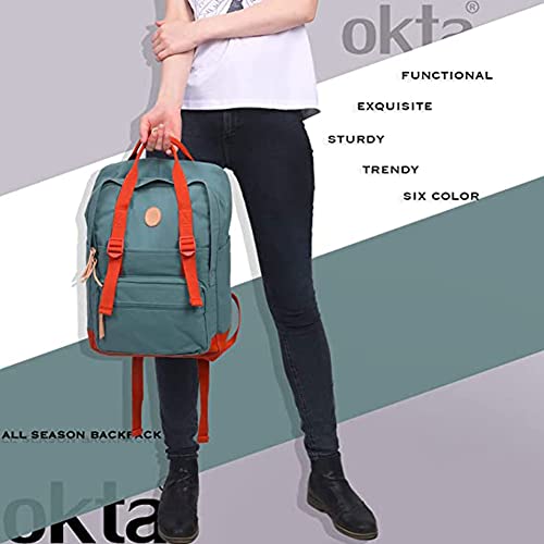 OKTA Waterproof Laptop Backpack for Women ,Hiking Backpack ,Student Lightweight School bag for Girls,Fit 14 inch Laptop