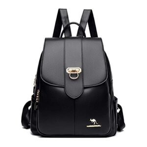 women fashion backpack purse travel rucksack girls casual daypacks (black)
