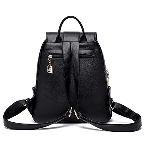 Women Fashion Backpack Purse Travel Rucksack Girls Casual Daypacks (Black)
