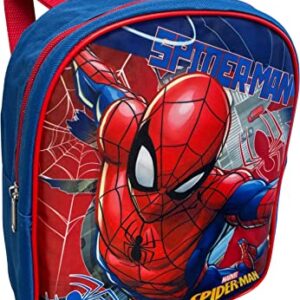 Ruz Spider-Man Toddle Boy 12 Inch Mini Backpack (Blue-Red)