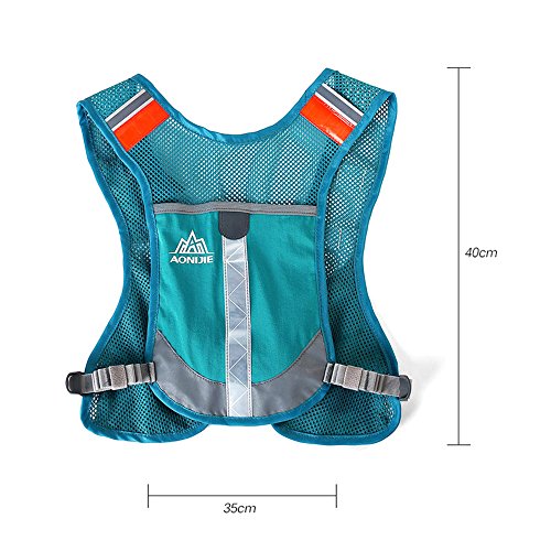 AONIJIE Marathon Running Vest Pack Water Hydration Backpack Outdoor Sport Bag Cycling Camping Climbing Rucksack (Gray+2pcs 250ml Bottles)