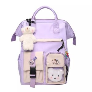 newstyp kawaii backpack with pins kawaii school backpack cute aesthetic backpack cute kawaii backpack for girls