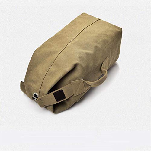 Military Duffel Bag Top Load Canvas Shoulder Bag Outdoors Backpack for Travelling (upgrade black big)