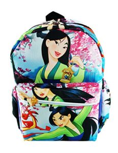 disney princess mulan deluxe oversize print large 16″ backpack with laptop compartment – a19733