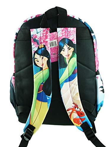 Disney Princess Mulan Deluxe Oversize Print Large 16" Backpack with Laptop Compartment - A19733