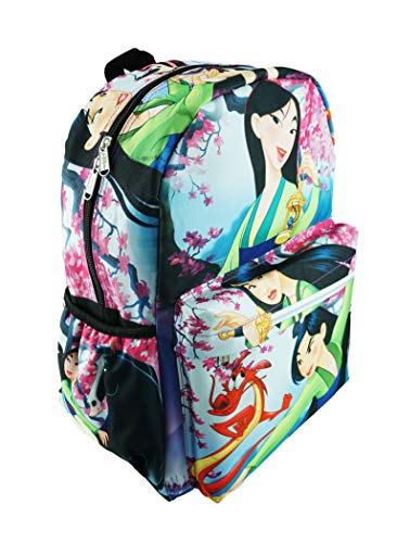 Disney Princess Mulan Deluxe Oversize Print Large 16" Backpack with Laptop Compartment - A19733