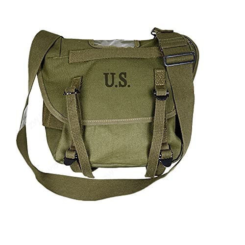 YBRR M1961 M1956 Butt Pack Bag Pouch US Vietnam Era Canvas Combat Field Gear with Straps Green