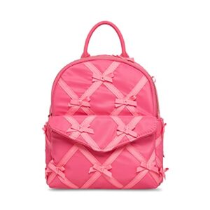 betsey johnson women’s bow-peep nylon mini backpack, pink, one size