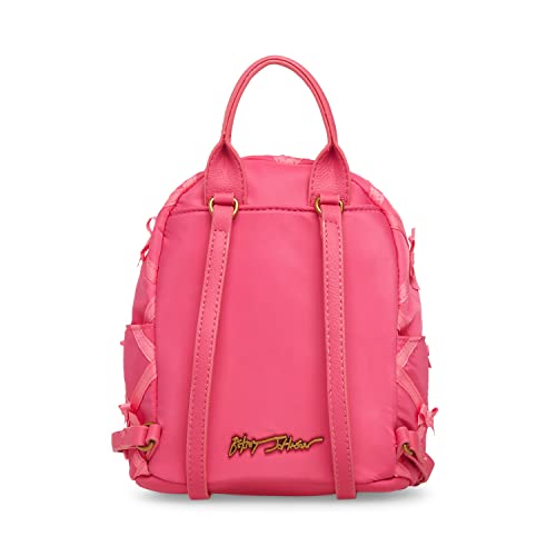 Betsey Johnson Women's Bow-Peep Nylon Mini Backpack, Pink, One Size