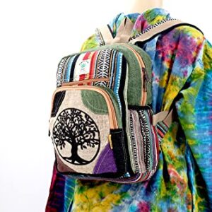 Unique Design100% Himalaya Hemp Backpack Small Backpack Hippie Backpack Festival Backpack Hiking and Tablet Backpack FAIR TRADE Handmade with Love.