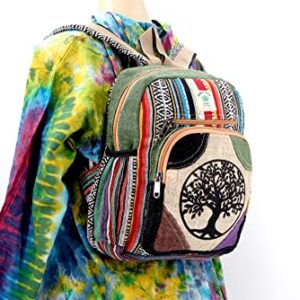 Unique Design100% Himalaya Hemp Backpack Small Backpack Hippie Backpack Festival Backpack Hiking and Tablet Backpack FAIR TRADE Handmade with Love.