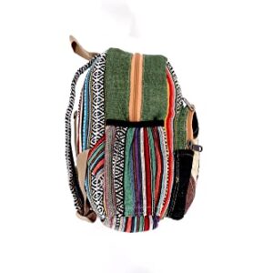 Unique Design100% Himalaya Hemp Backpack Small Backpack Hippie Backpack Festival Backpack Hiking and Tablet Backpack FAIR TRADE Handmade with Love.