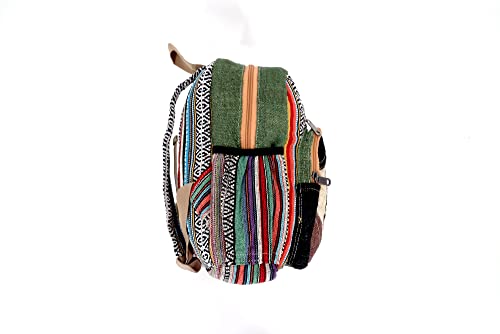 Unique Design100% Himalaya Hemp Backpack Small Backpack Hippie Backpack Festival Backpack Hiking and Tablet Backpack FAIR TRADE Handmade with Love.