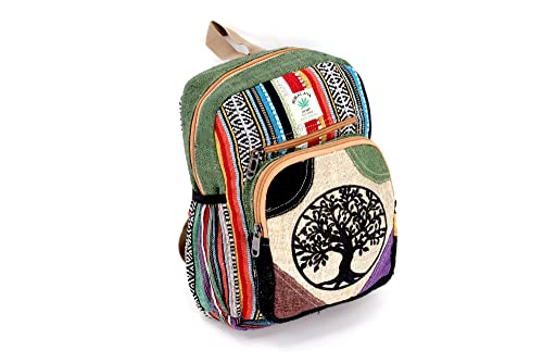 Unique Design100% Himalaya Hemp Backpack Small Backpack Hippie Backpack Festival Backpack Hiking and Tablet Backpack FAIR TRADE Handmade with Love.