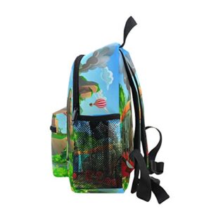 AUUXVA Kids Backpack Funny Train School Bag Kindergarten Toddler Preschool Backpack for Boy Girls Children