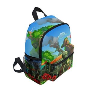 AUUXVA Kids Backpack Funny Train School Bag Kindergarten Toddler Preschool Backpack for Boy Girls Children