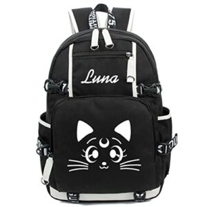 wanhongyue anime sailor moon luminous backpack school bag student bookbag laptop rucksack daypack