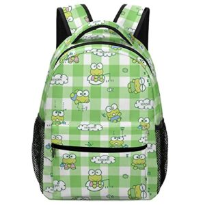 keroppi backpack school bag withe side pokect large suitable for men women ​hiking camping picnic daypacks