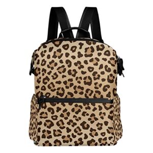 alaza leopard print casual backpack lightweight travel daypack student school bag