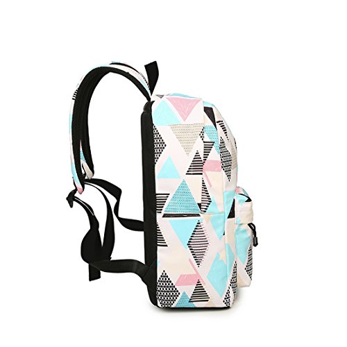 Joymoze Girl School Backpack Fit for 15.6" Laptop Children Bookbag Rhombus