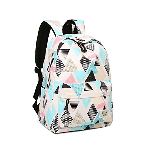 Joymoze Girl School Backpack Fit for 15.6" Laptop Children Bookbag Rhombus