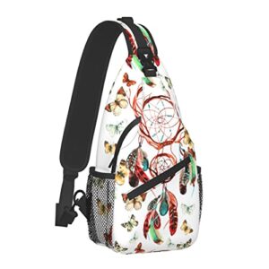 Native American Indian Sling Bag Crossbody Chest Daypack Casual Backpack Native Shoulder Bag For Travel Hiking Outdoor