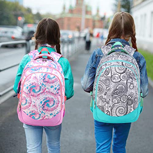 Girls Backpack for Kids Elementary School Bag Bookbag Kindergarten Middle School Teen Girls Mochila Para Niñas with Laptop Compartment Mochilas Escolares Para Adolescentes Book Bag Teenage