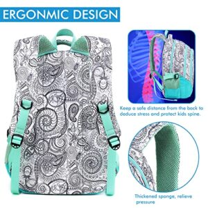 Girls Backpack for Kids Elementary School Bag Bookbag Kindergarten Middle School Teen Girls Mochila Para Niñas with Laptop Compartment Mochilas Escolares Para Adolescentes Book Bag Teenage