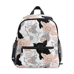 fisyme toddler backpack cartoon pigs school bag kids backpacks for kindergarten preschool nursery girls boys, s