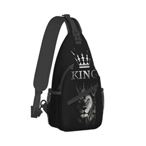 Gelxicu King Sling Bag Men Crossbody Bag Boys Shoulder Backpack Casual Chest Daypack Cool Bag