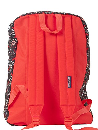 JanSport T501 Superbreak Backpack - Coral Dusk Tribal Mosiac