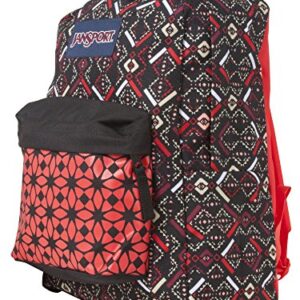 JanSport T501 Superbreak Backpack - Coral Dusk Tribal Mosiac