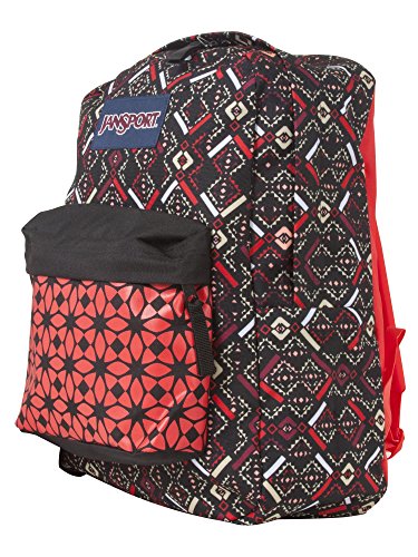 JanSport T501 Superbreak Backpack - Coral Dusk Tribal Mosiac