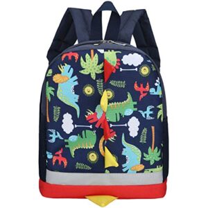 hwjianfeng kid backpack dinosaur backpack toddler boy school bag with safety rope kindergarten daycare book bag
