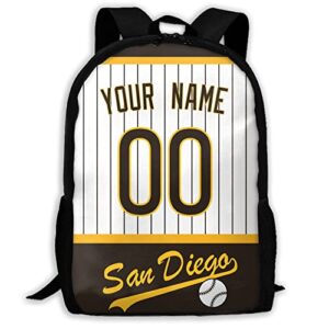 antking san diego backpack high capacity custom any name and any number gifts for kids men fans
