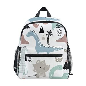 orezi childish dinosaur toddler backpack with chest clip,kid’s backpack schoolbag preschool bag travel bacpack for little boy girl