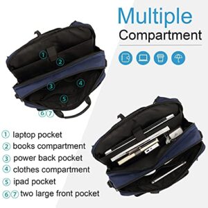 FREEFLOW 15.6 Inch Laptop Backpack, Waterproof Computer Bags with USB Charger, 3-in-1 Convertible Notebook Briefcase