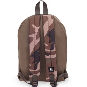 Everest Basic Color Block Backpack, Olive/Camo, One Size