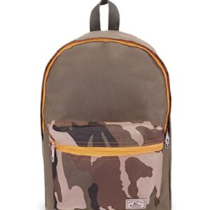 Everest Basic Color Block Backpack, Olive/Camo, One Size